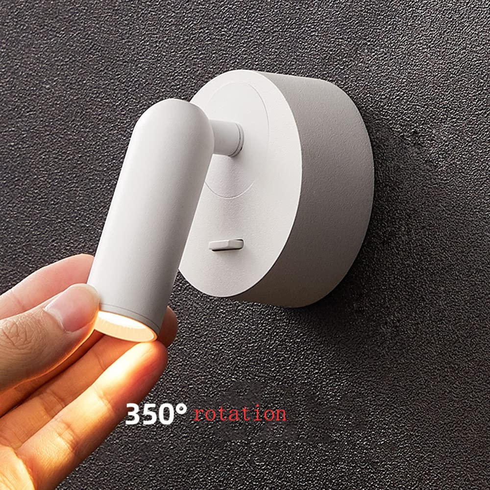Lampada Da Parete LED Orientabile 350° - 5W 6000K Bianco | Applique Moderna Per Camera, Soggiorno, Scale - Foto 9