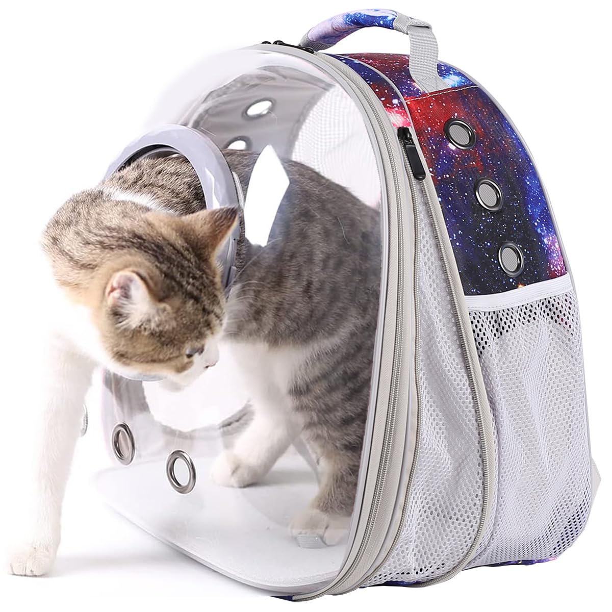 Space Capsule - Mochila transparente con ventana de burbujas para mascotas para gatos y cachorros pequeños