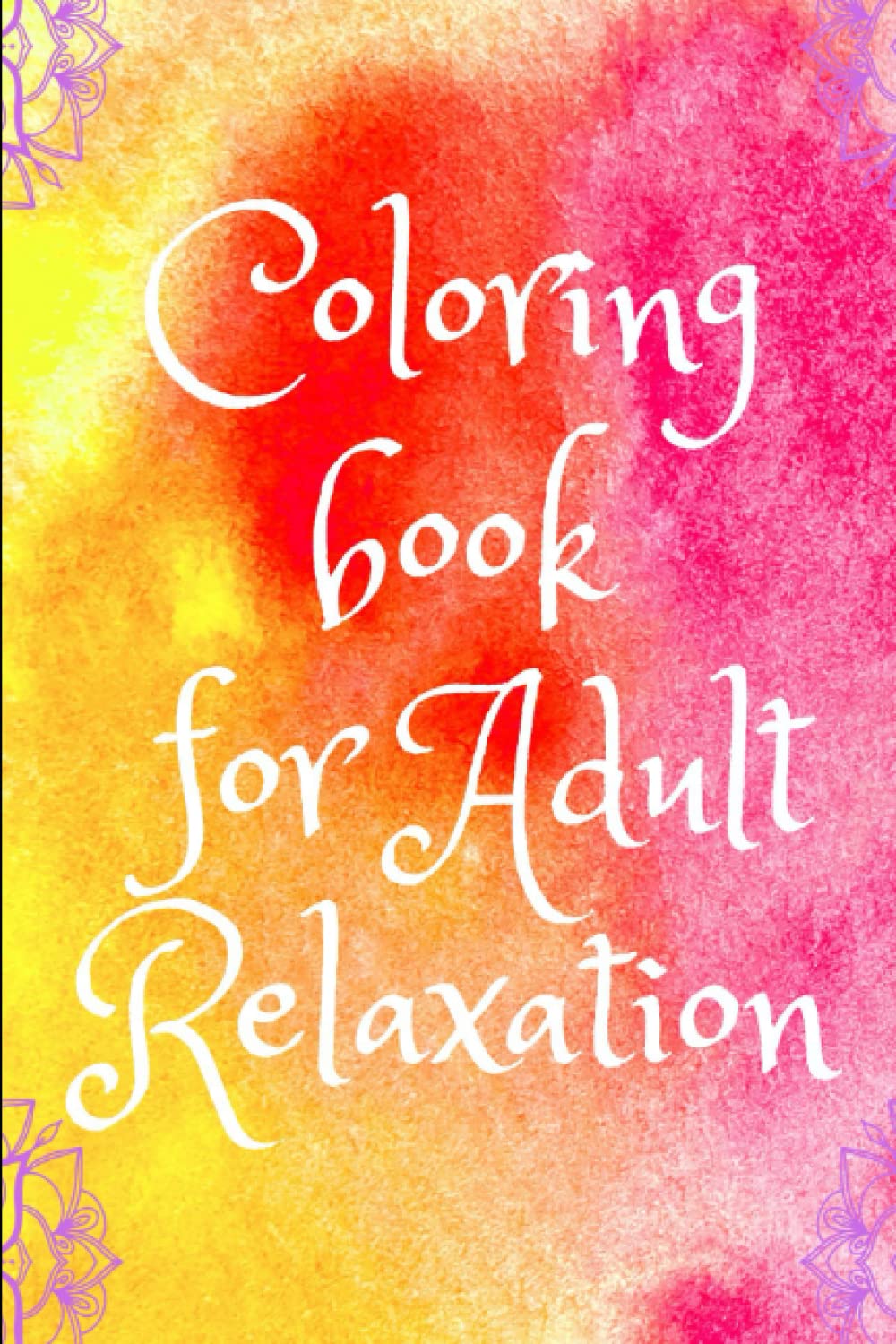 Livre coloriage adulte relaxation stress relief grand format