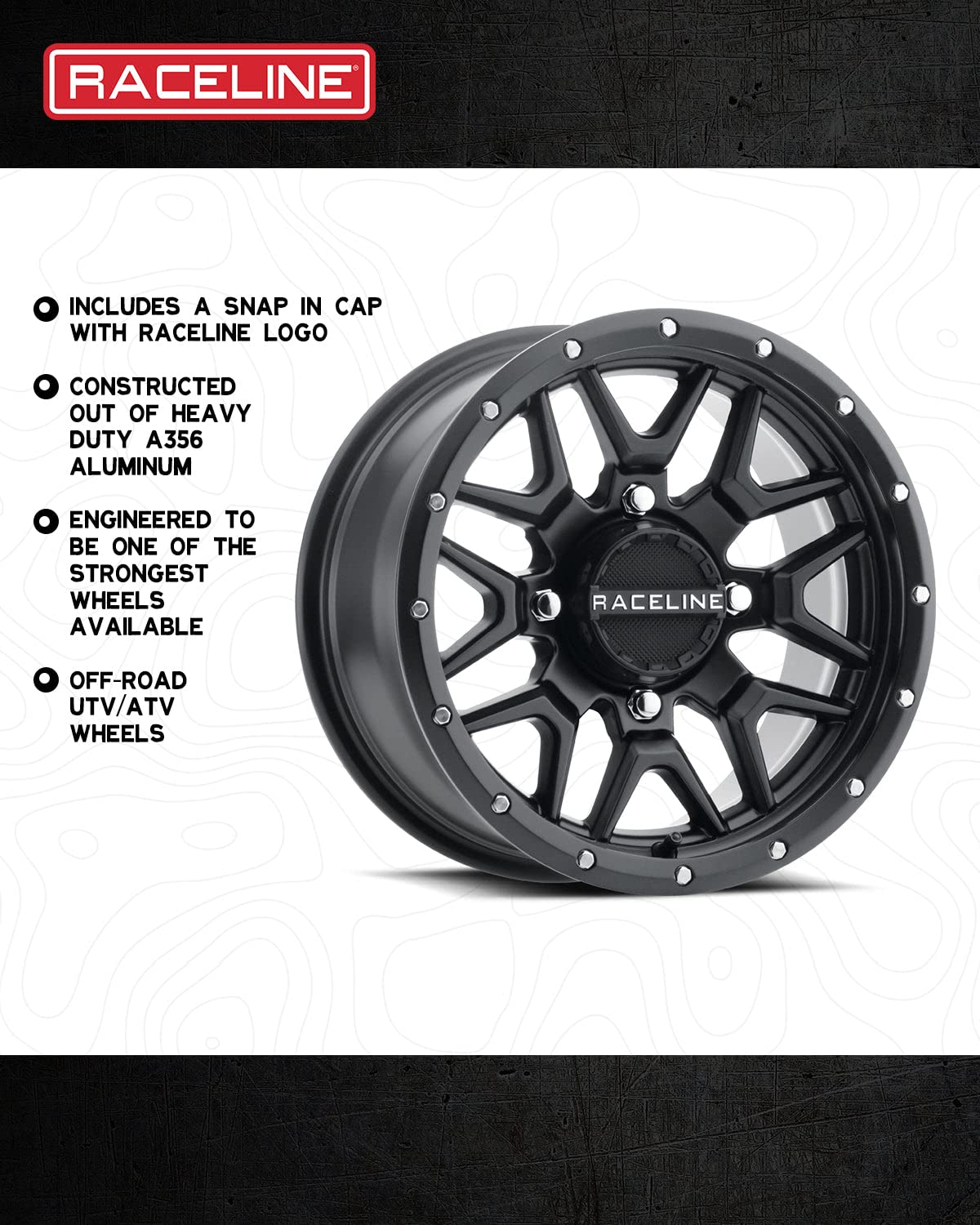Amazon.co.jp: Raceline Wheels A94B KRANK UTV/ATV ホイール ブラック