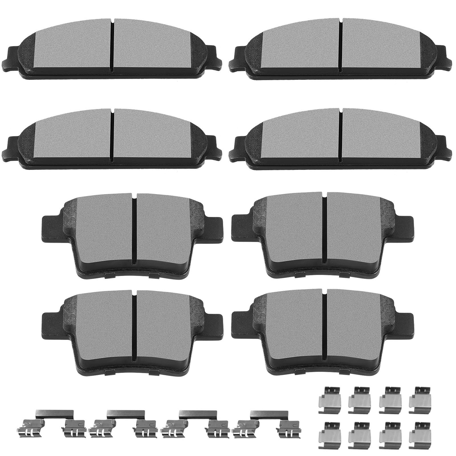 SCITOO D1070 D1071 Front Rear Brake Pads Sets For Ford For Taurus 2008-2009 | For Ford For Five Hundred 2005-07,For Freestyle 05-07,For Taurus X 2008-09,For Mercury For Montego 2005-07,For Sable 2008-09