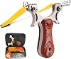 Slingshot for Hunting, Professional Slingshots with 1.2mm Extra Thick Flat Bands, High Velocity Catapult for Adults Beginner Youth