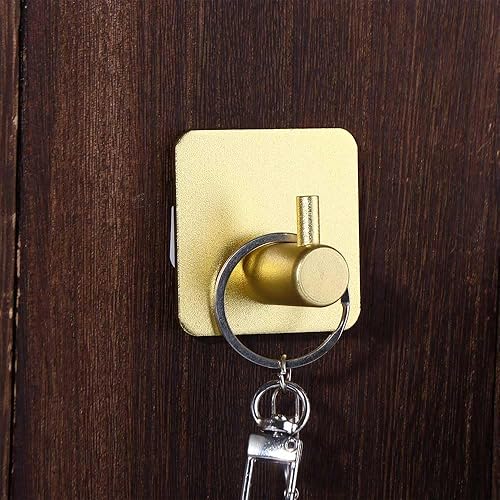 Miniatura 2 de Pokinge 4 ganchos de pared autoadhesivos, multiusos, impermeable, para llaves, toalla, abrigo, ropa, accesorios de baño para baño