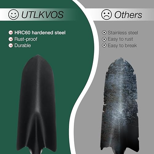 Miniatura 4 de Juego de herramientas de jardinería, 6 piezas resistentes a prueba de óxido, asas ergonómicas de goma suave, incluye paletas, rastrillos,