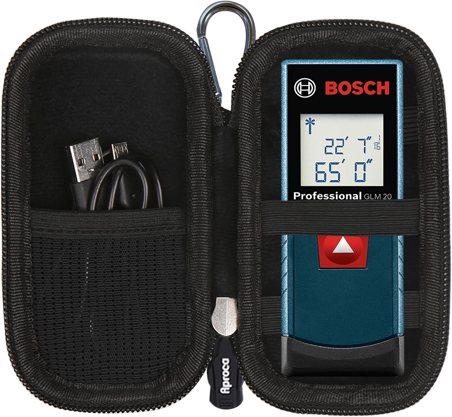 Hard Carry Travel Case for Bosch GLM 20 Compact Blaze 65' Laser Distance Measure