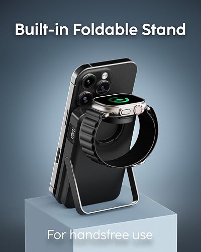 Miniatura 4 de myCharge CliqLuxe - Banco de energía inalámbrico magnético de 10,000 mAh, compatible con iPhone y MagSafe  Cargador portátil Qi2.2 de 25 W Mag