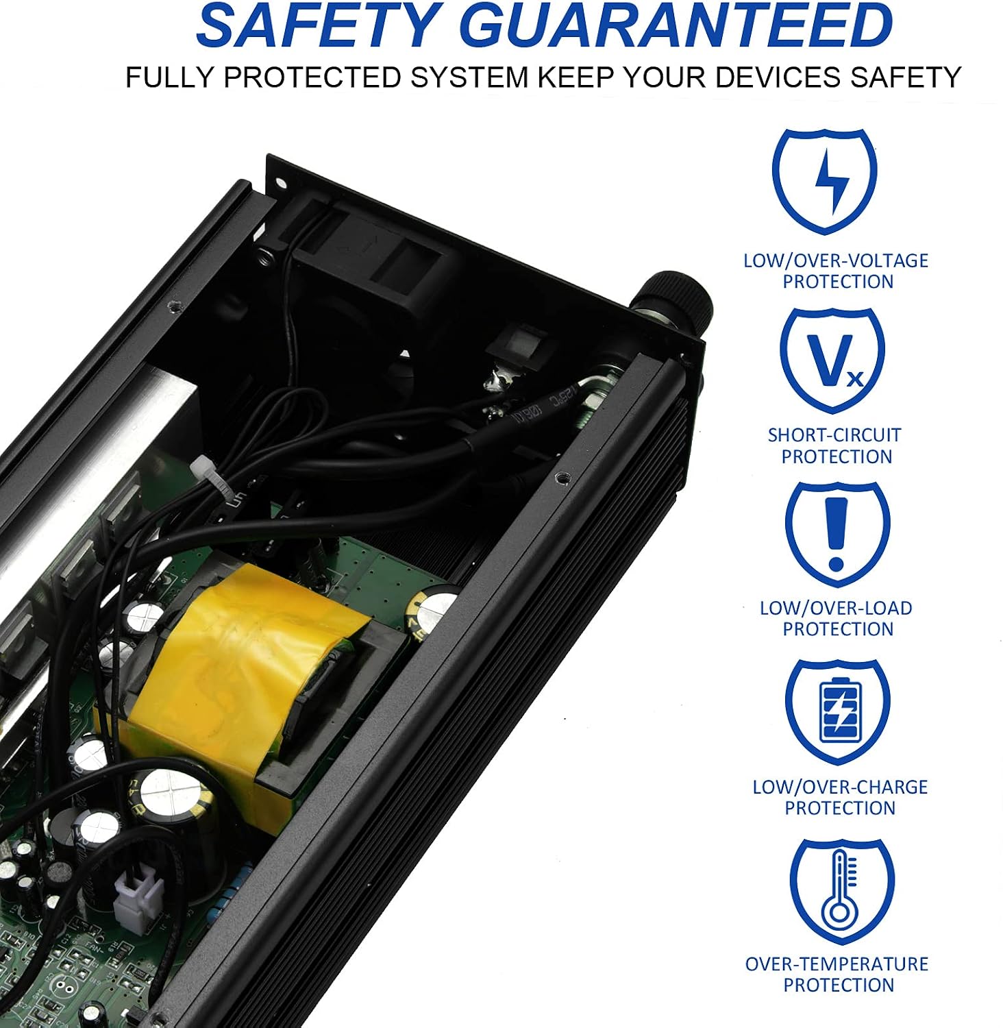 12V Inverter 750W Inverter 12V to 110V or Cars Trucks semi Trucks Various Vehicles with 2 AC Power outlets 2USB Ports