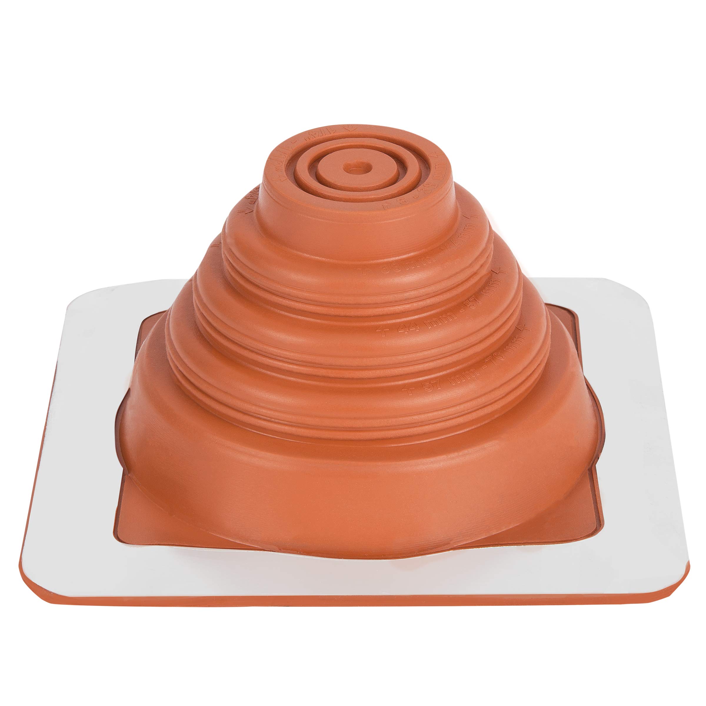 Parotec Solin de Toit - Passage du Toit - Flexible - Fabriqué en Silicone - Résistant aux Hautes Témperatures - Universel -Tuile Métallique - Diamètre de 6 à 70 mm