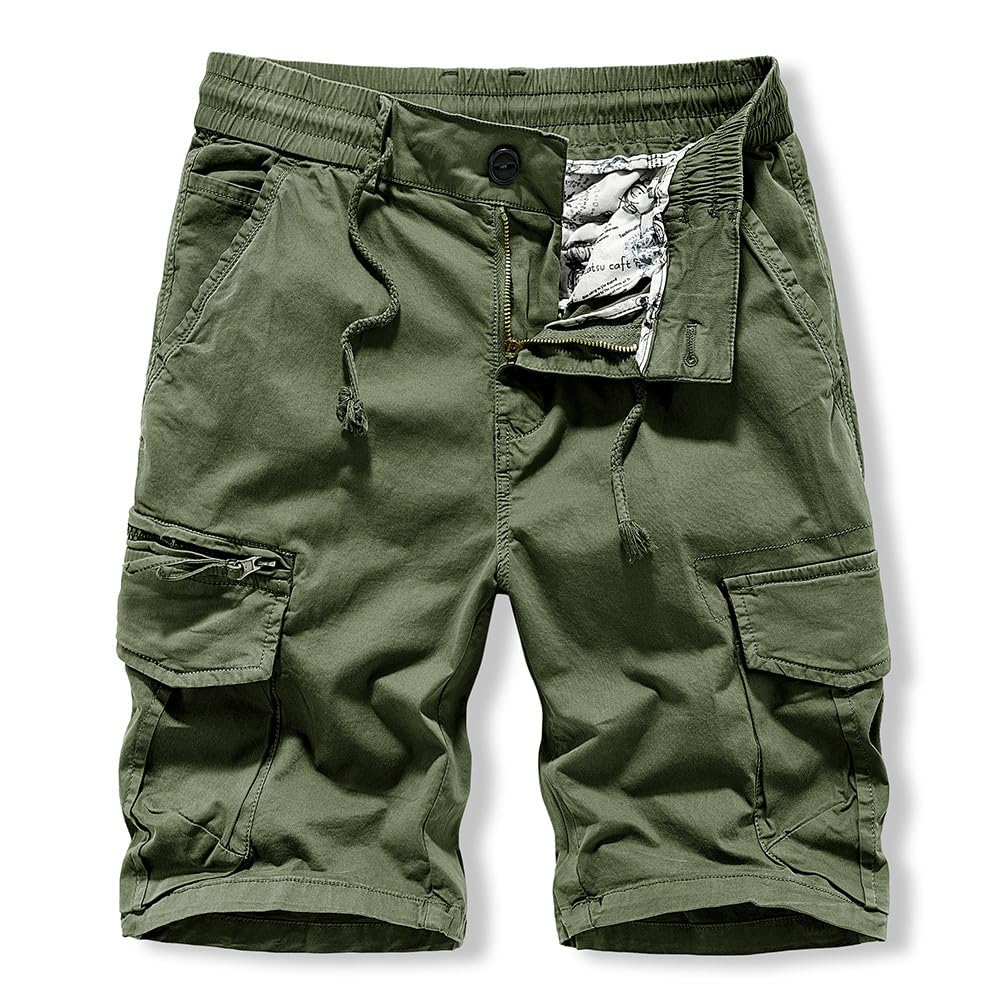 GenericMen'S Cargo Shorts Overalls Summer Solid and Leisure Men's Fashion Color Pants Men's pants Mens Cotton Shorts Mens