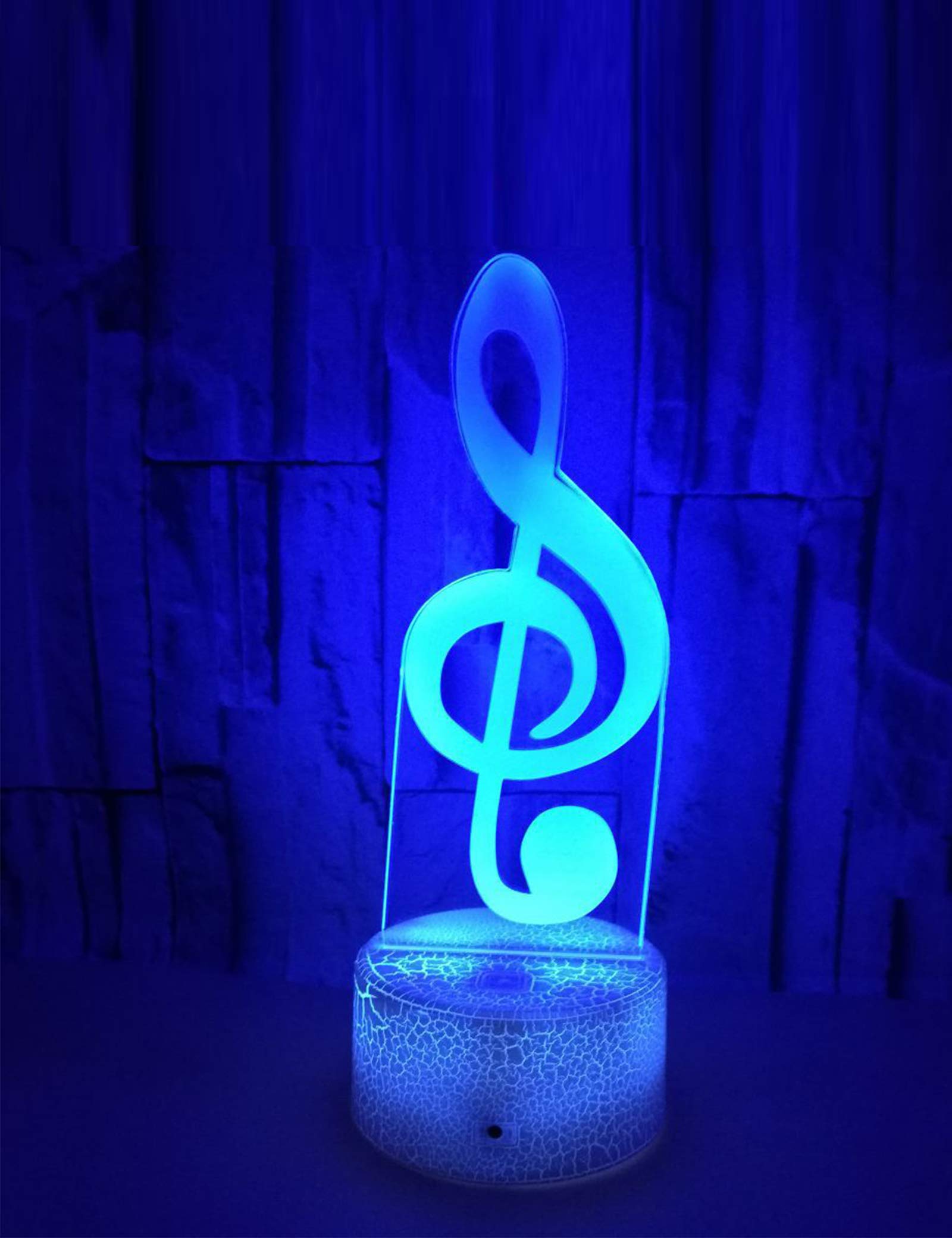 SHDBHD Musical Note Night Light,3D Illusion Hologram Lamp 16 Colors Changing with Remote Control,for Home Decoration and Birthday Gifts