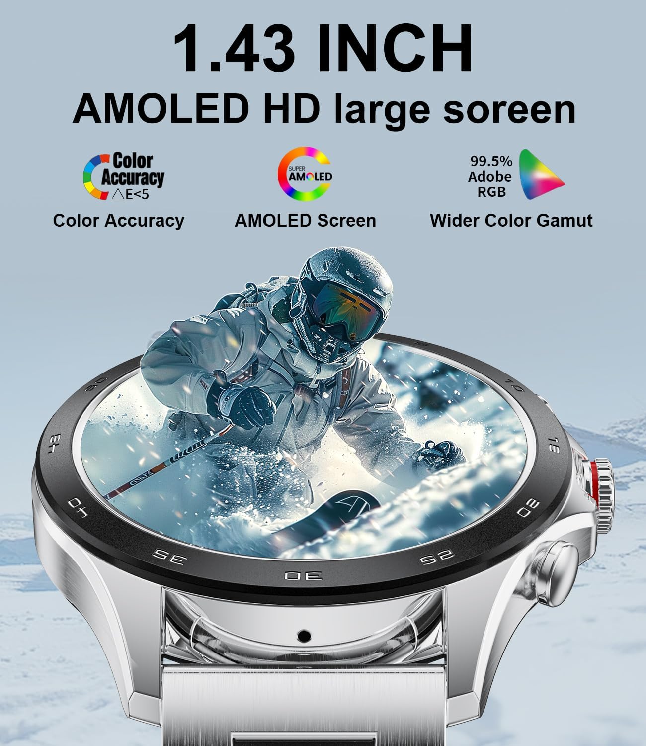 Smartwatch AMOLED display features