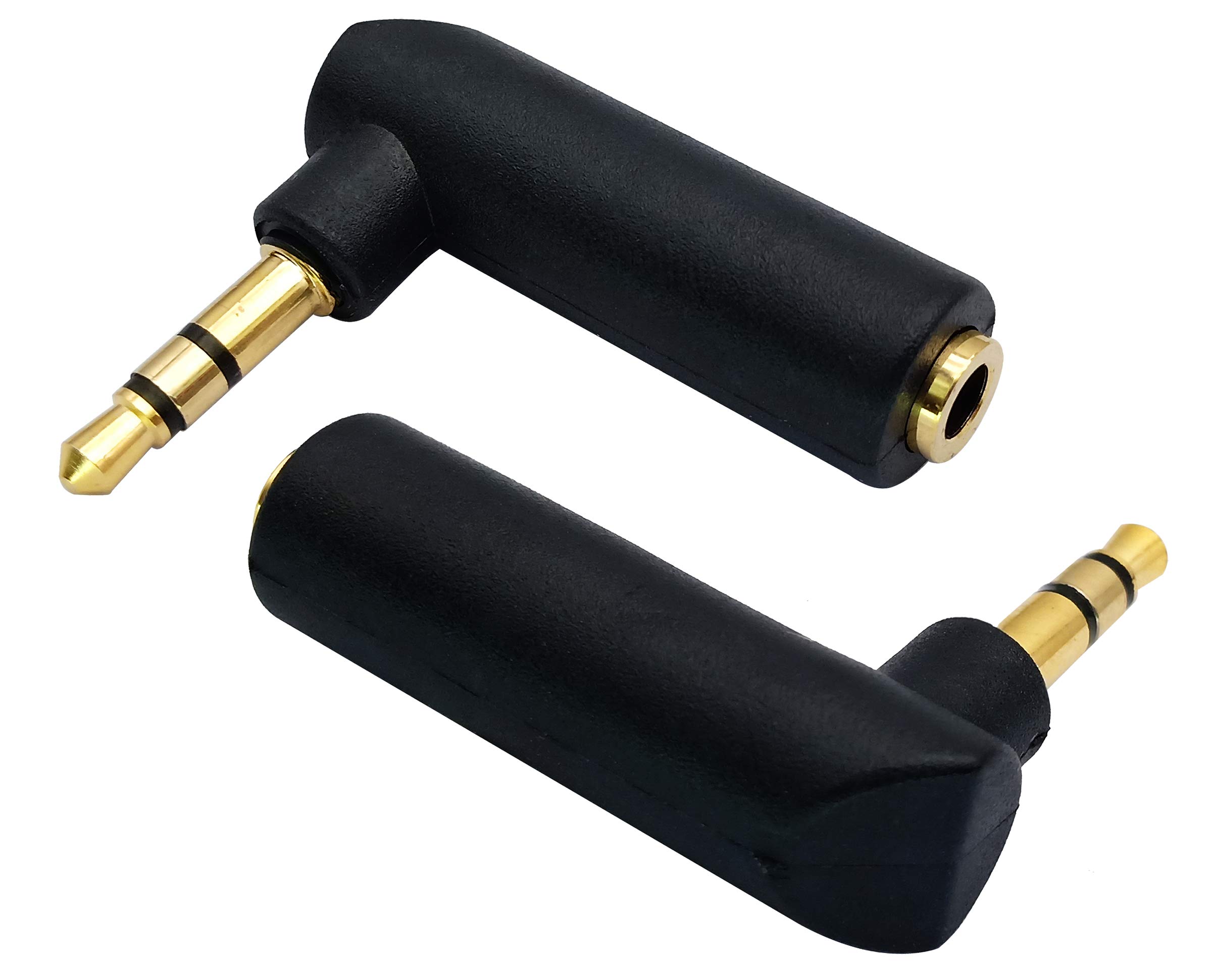 Adattatore Jack 3,5 Mm Angolo Retto – Prolunga Stereo Maschio-Femmina A 90° Per Cuffie E Cavi Audio Fai Da Te