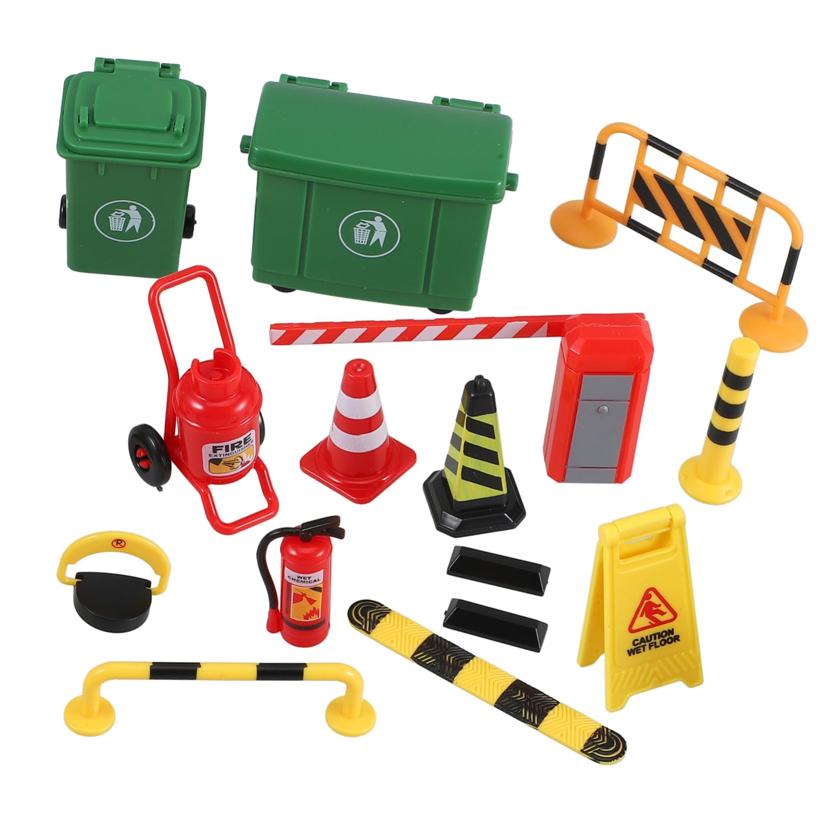 Gogogmee 1Set Traffic Barricade Playset Simulation Road Block Sign Model for Classroom Teaching Sandbox Fun and Lightweight Interactive