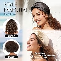 Vista 7 de OLESILK - Gorro de seda para dormir para mujeres: 100% seda de morera de 22 momme, ajuste ajustable para el cuidado del cabello nocturno, sin Negro