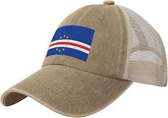 Flag of Cape Verde Baseball Cap for Men Women Mesh Back Trucker Hats Dad Golf Hat