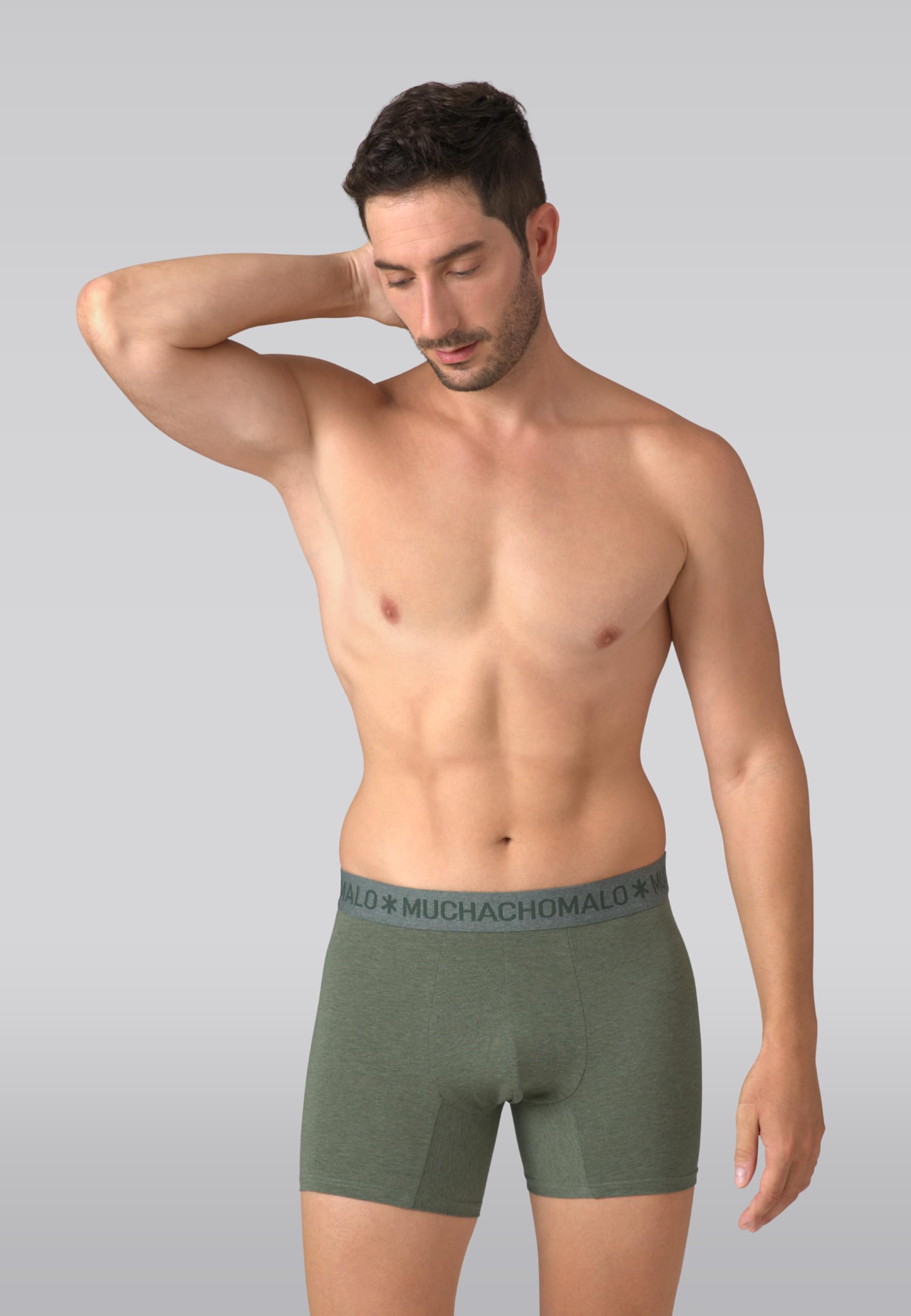 Muchachomalo Calzoncillos para Hombre, Ropa Interior Lisa de Algodón para Hombre, Pack de 3 Unidades, Bóxers Lisos de Corte Clásico con Cintura Elástica