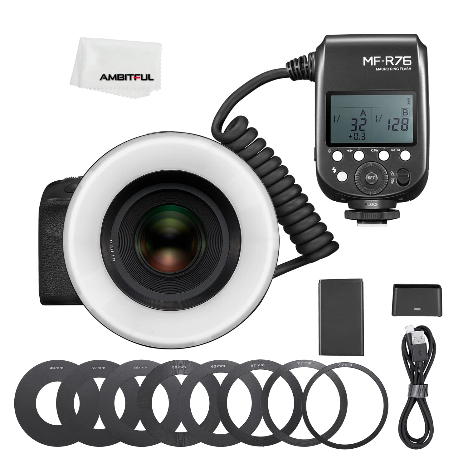 Godox MF-R76 Macro Ring Flash Light dla Canon Nikon Sony
