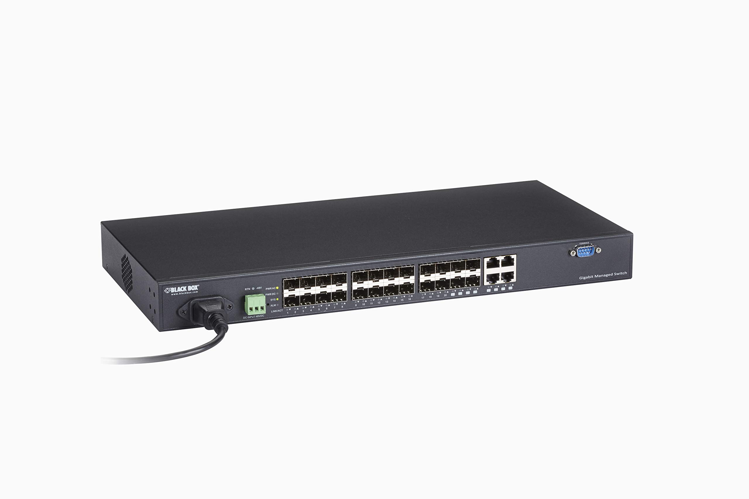 Black BoxNetwork Services LGB5124A-R2 20 sfp Gigabit+ 4 Combo Managed Switch