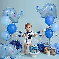 Vista 59 de 9 Pcs Zebra Elephant Jungle Safari Balloons Foil Helium Monkey Lion Zebra Giraffe Leopard Crocodile Bee Fox Shaped Animal Balloons for Wildlife