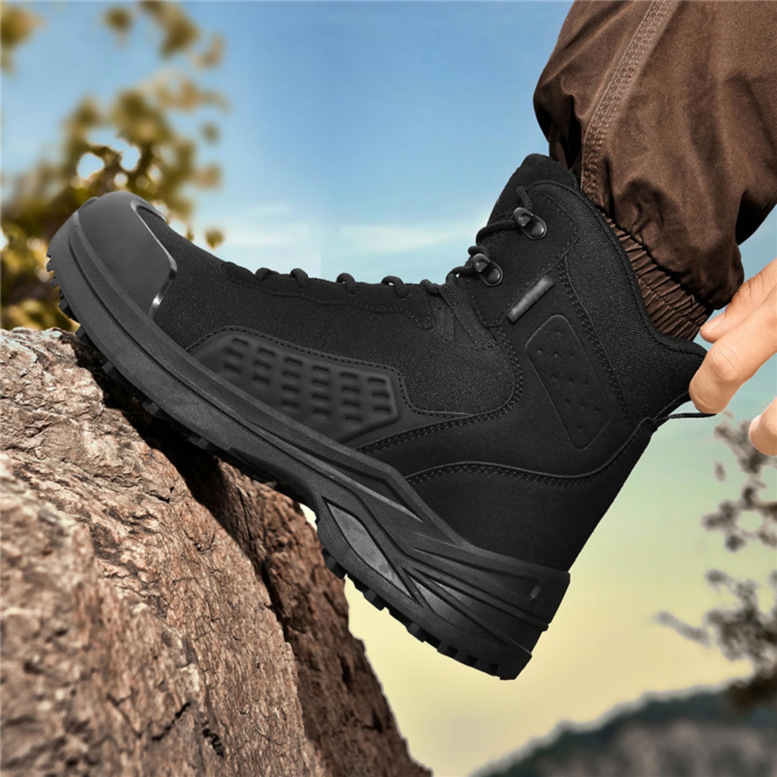 Botas Senderismo Impermeables Hombre Zapatillas Ligeras Trekking
