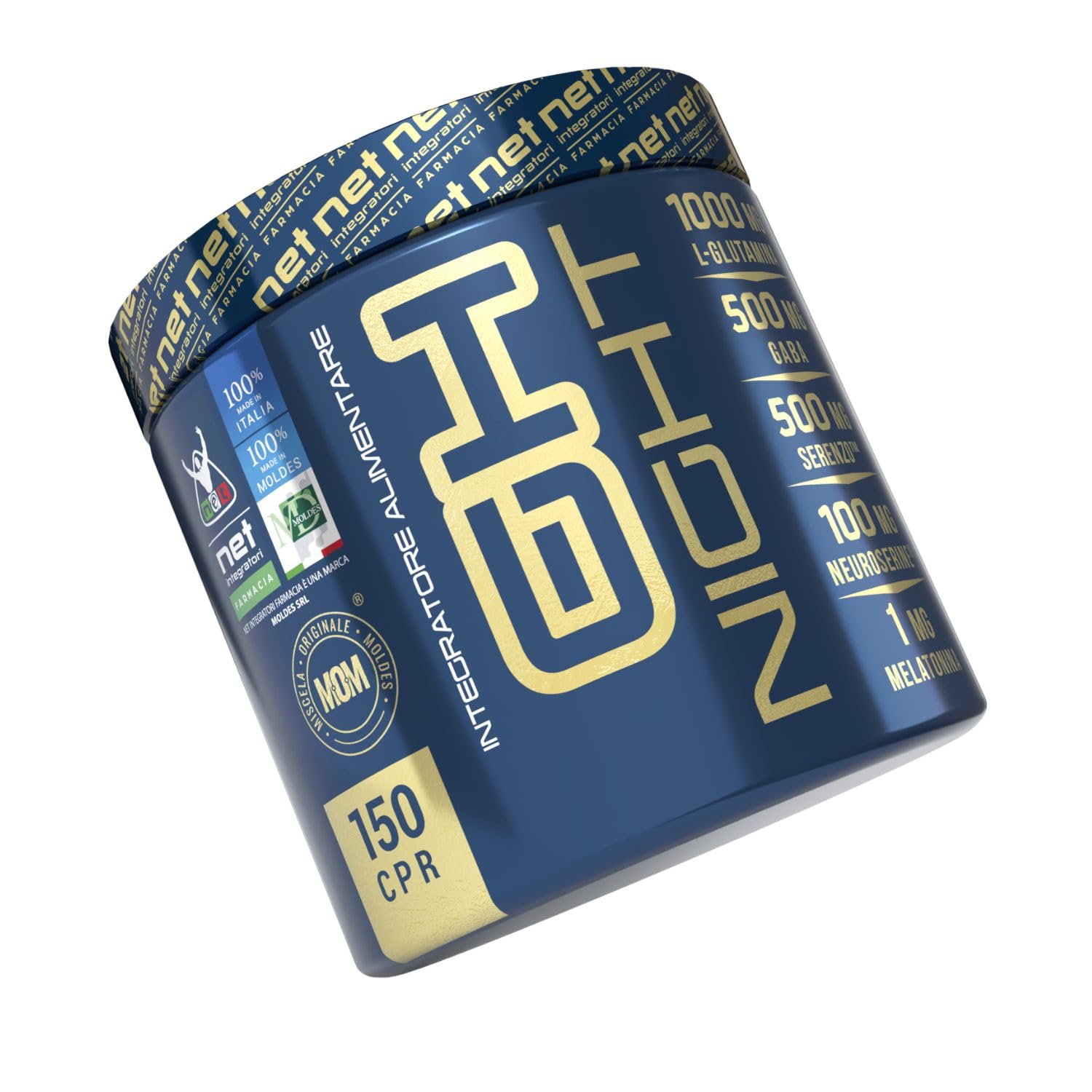 NET Integratori Farmacia GH NIGHT - 150 cps Integratore per il Recupero Muscolare durante il Riposo Notturno - Supporto del Sonno e Benessere con Melatonina, GABA e Ashwagandha