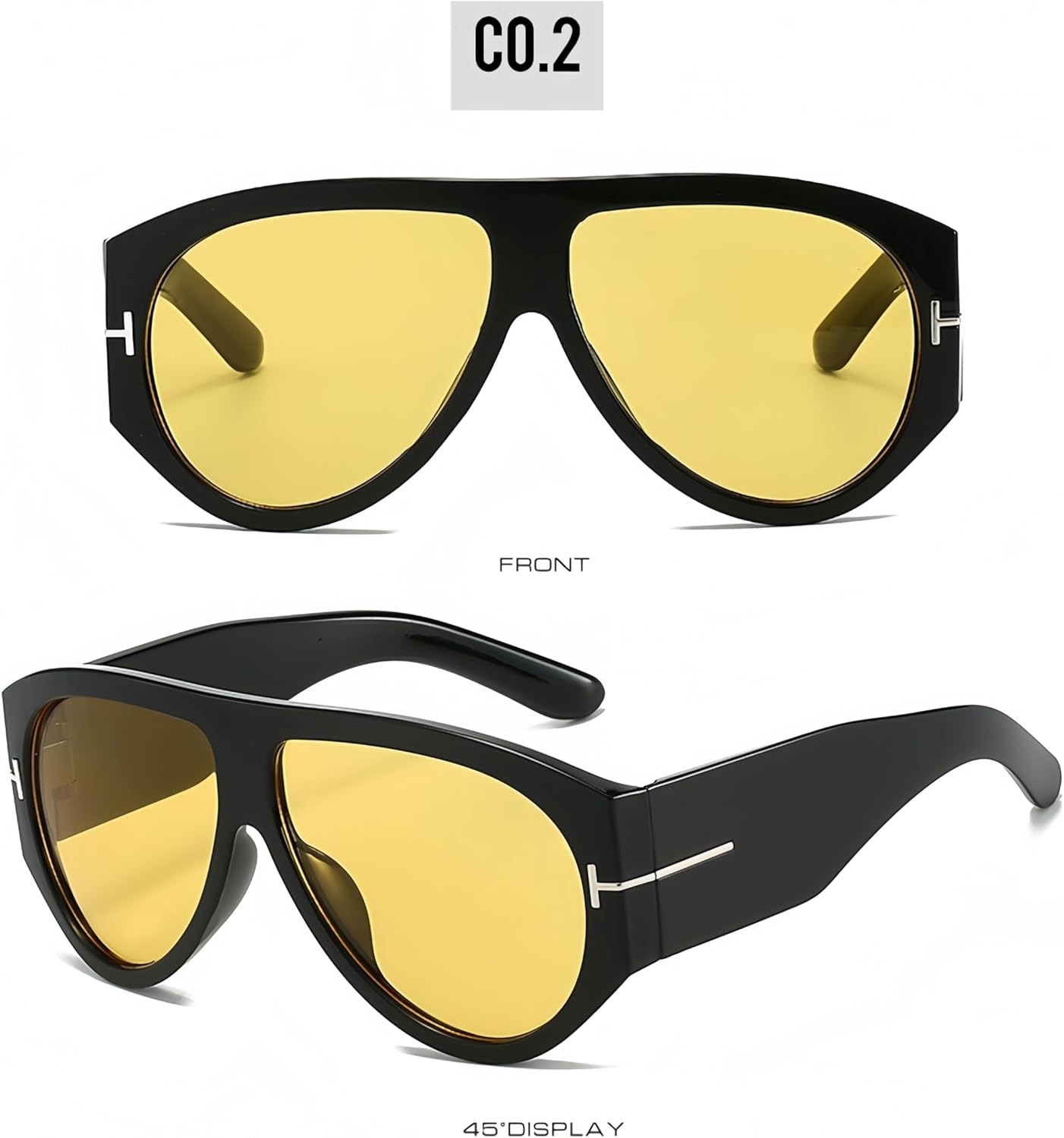 NLEYANB 3-Pack Oversized Aviator Sunglasses, Retro Frame UV400 Protection Unisex (Women & Men) Bulk Party Accessories - Image 4