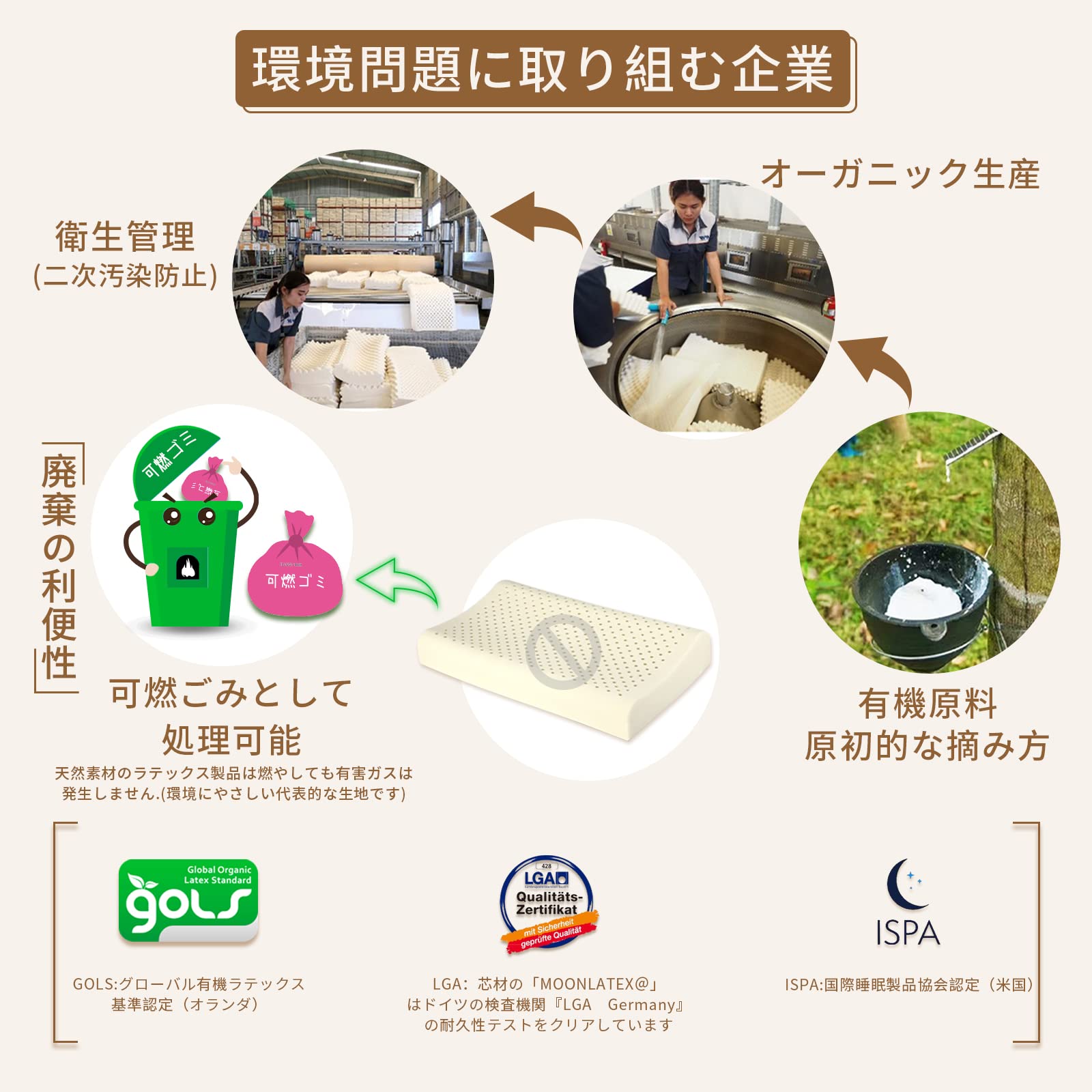 Amazon｜MOONLATEX 枕 まくら ラグジュアリー天然ラテックス枕 抗菌  