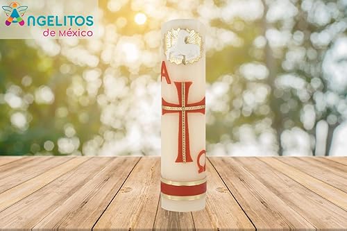Miniatura 4 de Alpha Omega Vela Artesanal de Ovejas Artesanal Cirio Pascual Cuaresma Semana Santa
