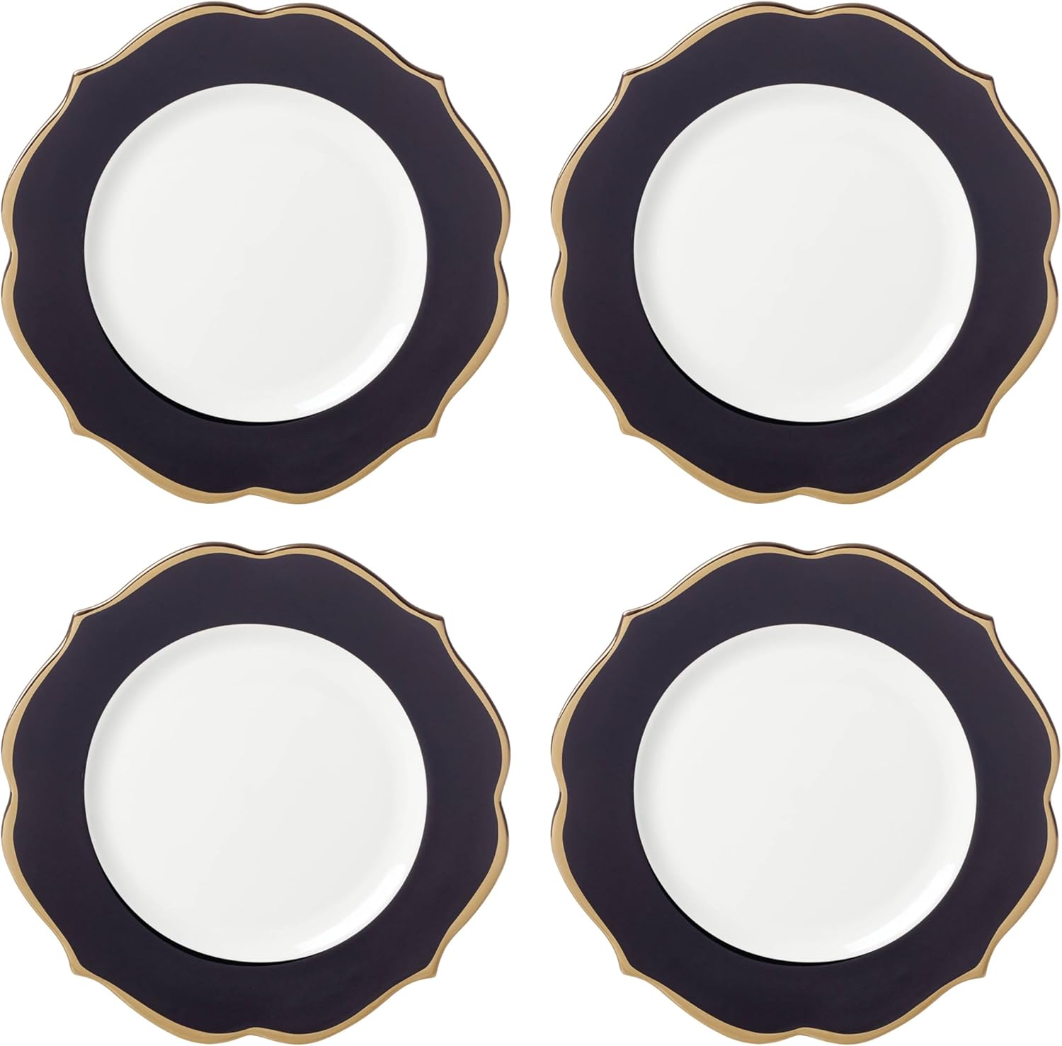Lenox 896841 Contempo Luxe Black Accent Plates, Set of 4