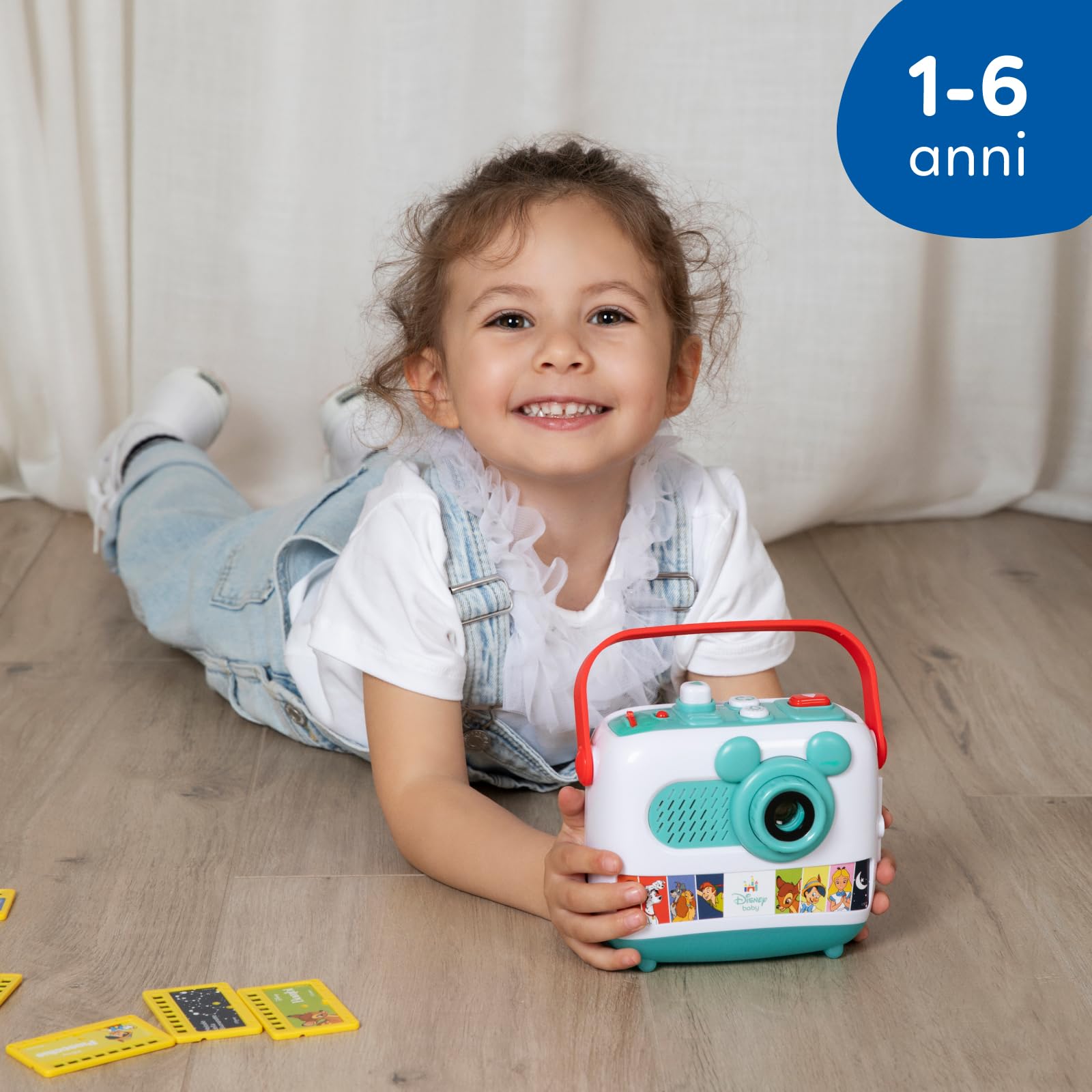 Clementoni Disney Baby Proiettore Raccontastorie, Storyteller per Bambini 1-6 Anni, con 8 Diapositive dei Grandi Classici, Gioco Elettronico, Non Compatibile con Le Ricariche, in Italiano, 17819