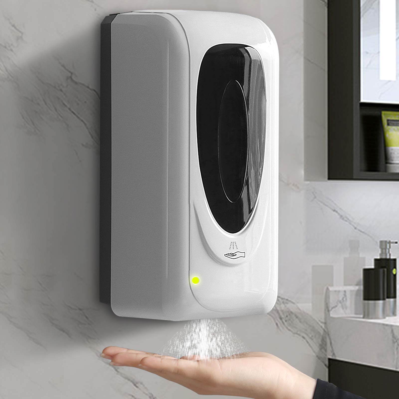 Dispensador Gel Hidroalcoholico,Dispensador de JabóN AutomáTico Pared del Touchless,con Sensor de Infrarrojos,para El Hogar, La Oficina, Hotel(1000ml para Spray Mode)