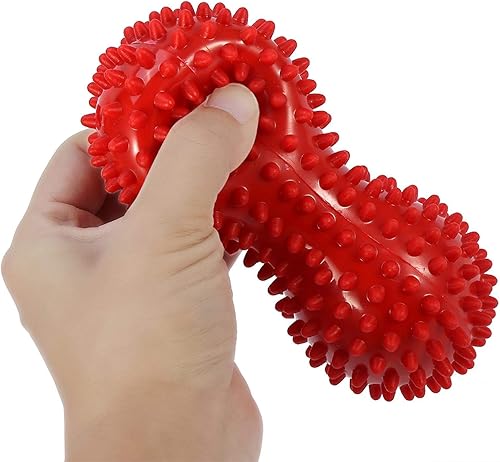 Miniatura 5 de Agatige Bola de lacrosse de masaje doble de cacahuete, bola de terapia con puntas para pierna, espalda, hombro, alivio muscular, masaje de tejido