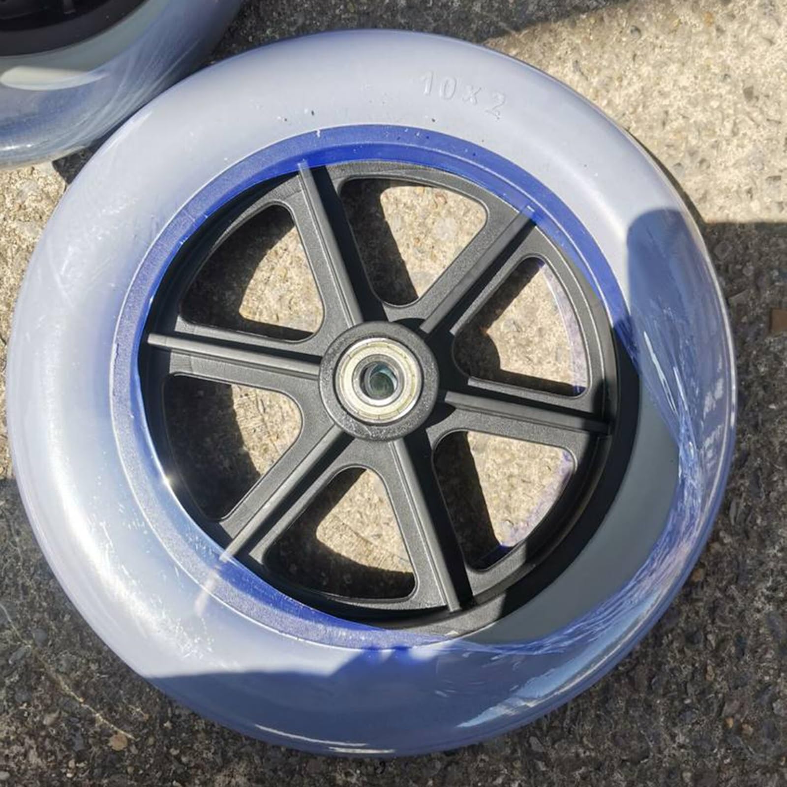 10-calowe pełne koło, 8-calowe przednie koło Elektryczne akcesoria do wózków inwalidzkich Płynna i wygodna jazda(Gray,10inches)
