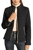 Women's Stand Collar Lightweight Quilted Puffer Jacket Padded Zip Coat for Spring and Winter