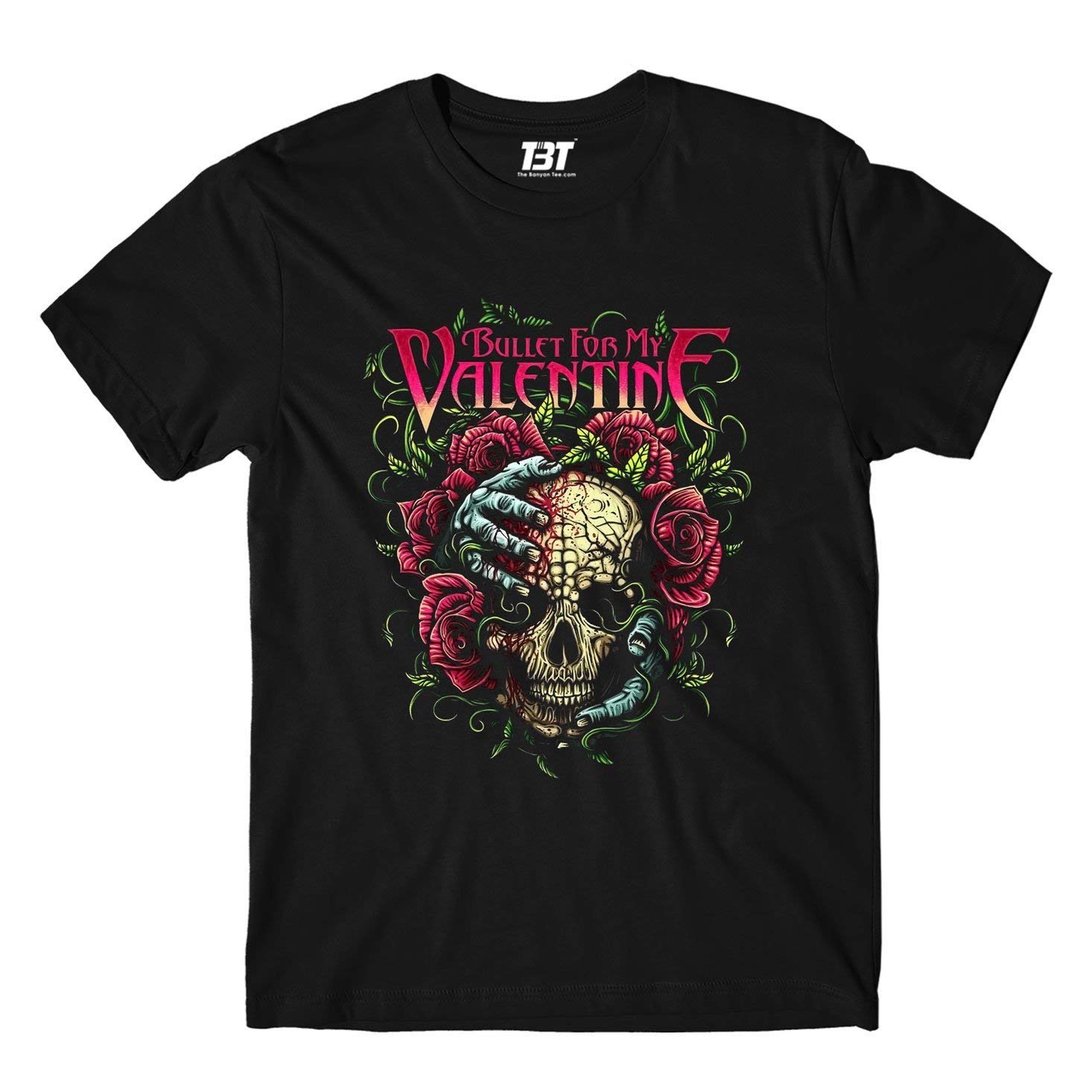 The Banyan Tee Half Sleeve Premium Printed Cotton Music T-Shirt Style Code: TBT-M_BFMV_Skull_HND_B