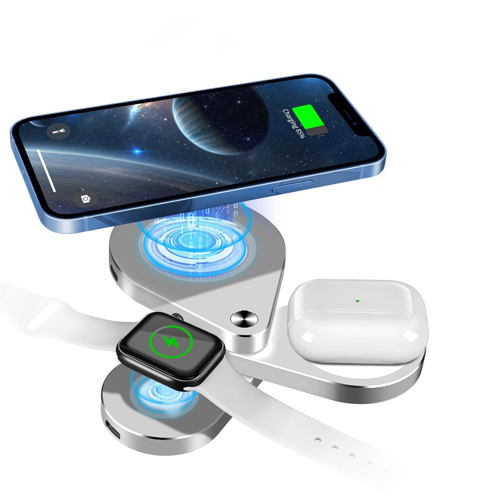 Amazon.com: 3 in 1 Mag Safe Foldable Wireless Charger