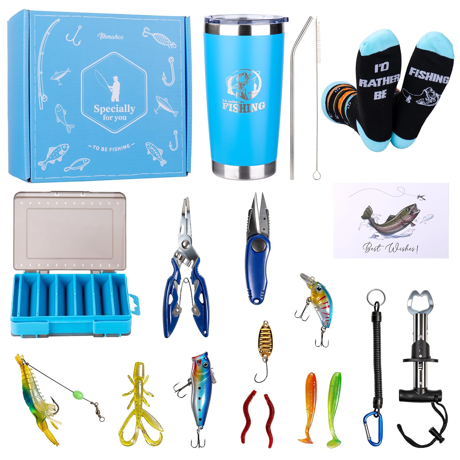 Amazon.com: Fishing Tackle Kit Gifts for Men Unique, Fishing Gear