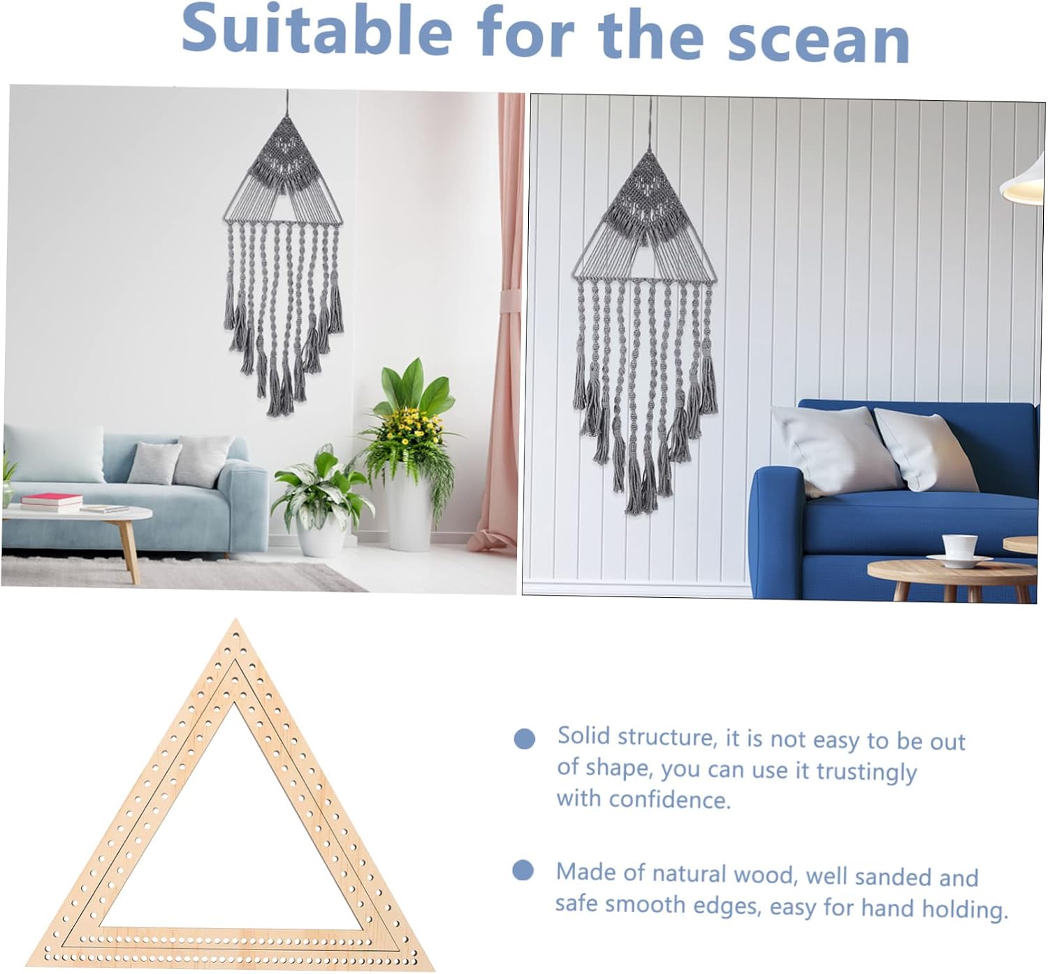 Anneome DIY Handmade Tapestry Knitting Tools Triangle Knitting Frame Weaving Frame Weaving Supplies for Dream Catcher