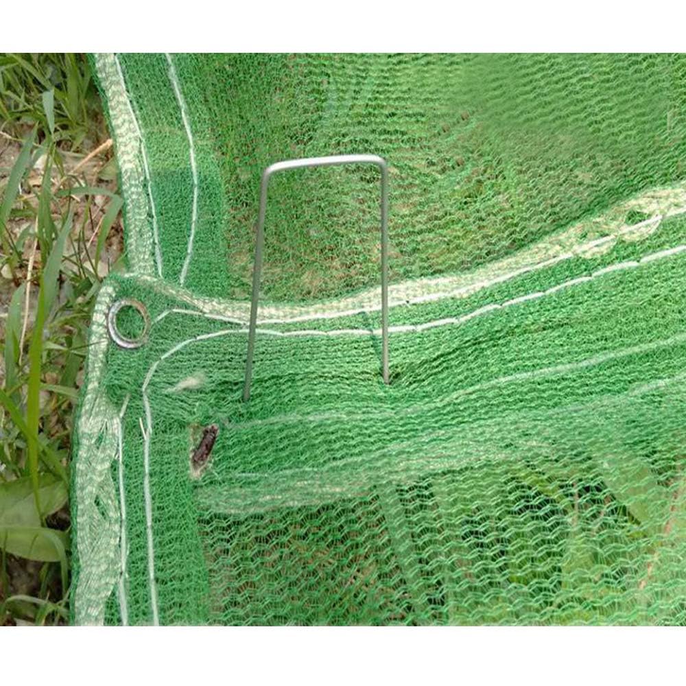 Lot De 100 Piquets De Jardin En Acier Galvanisé En Forme De U Pour Un