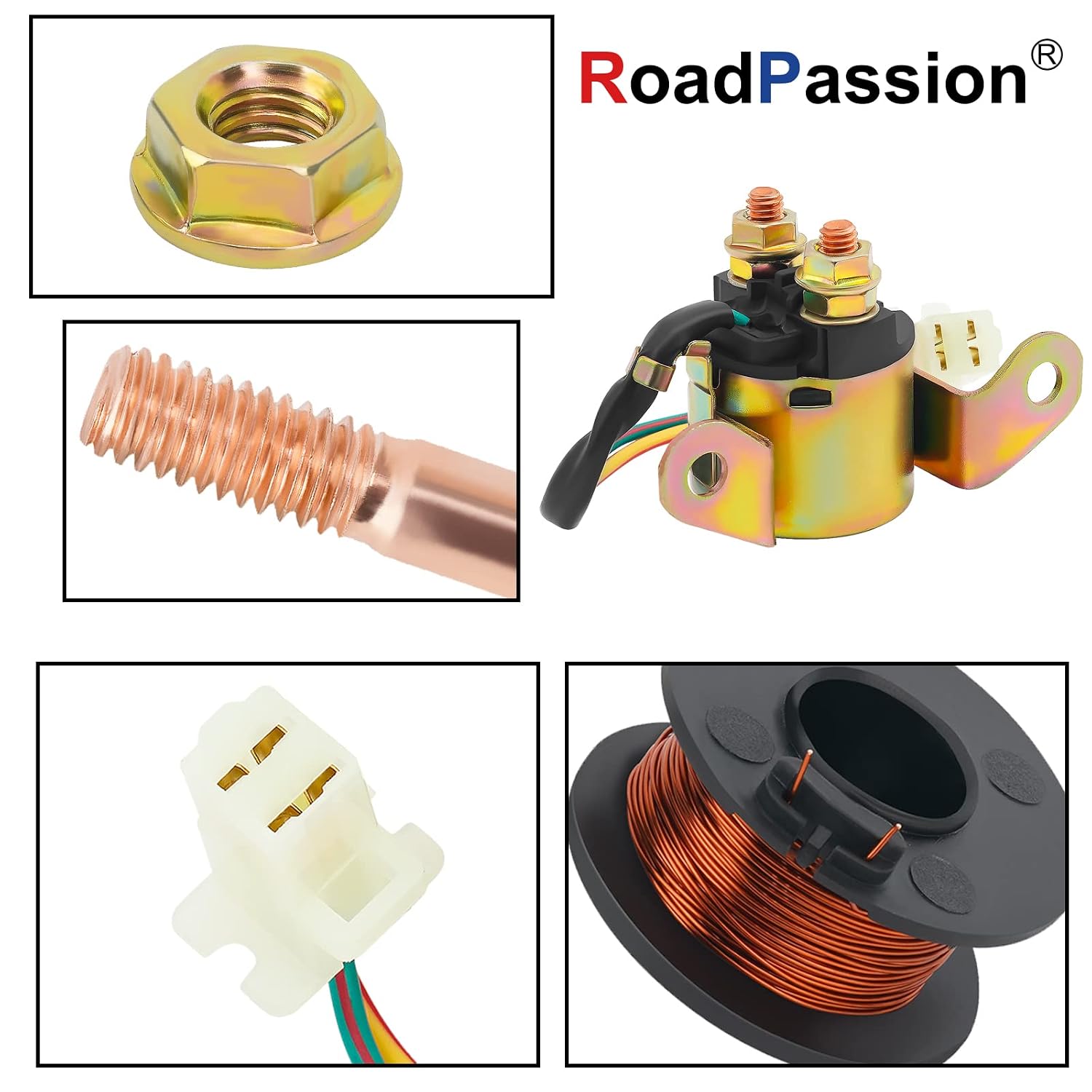 Road Passion Starter Solenoid Relay 31800-15500 31800-15501 31800-31300 for Suzuki VS700 1986 1987 VX800 1990-1997 VS750 1988-1991 VS800 GLV VS800GLV Intruder 1992-1997