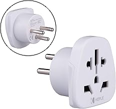 Israel Adapter Travel Type H Plug to UK, US USA American, AUS Australia, EU Europe European, Asia, China, Canada, Japan, Thailand, Ireland Adaptor Universal Worldwide Socket International 3 Pin Prong