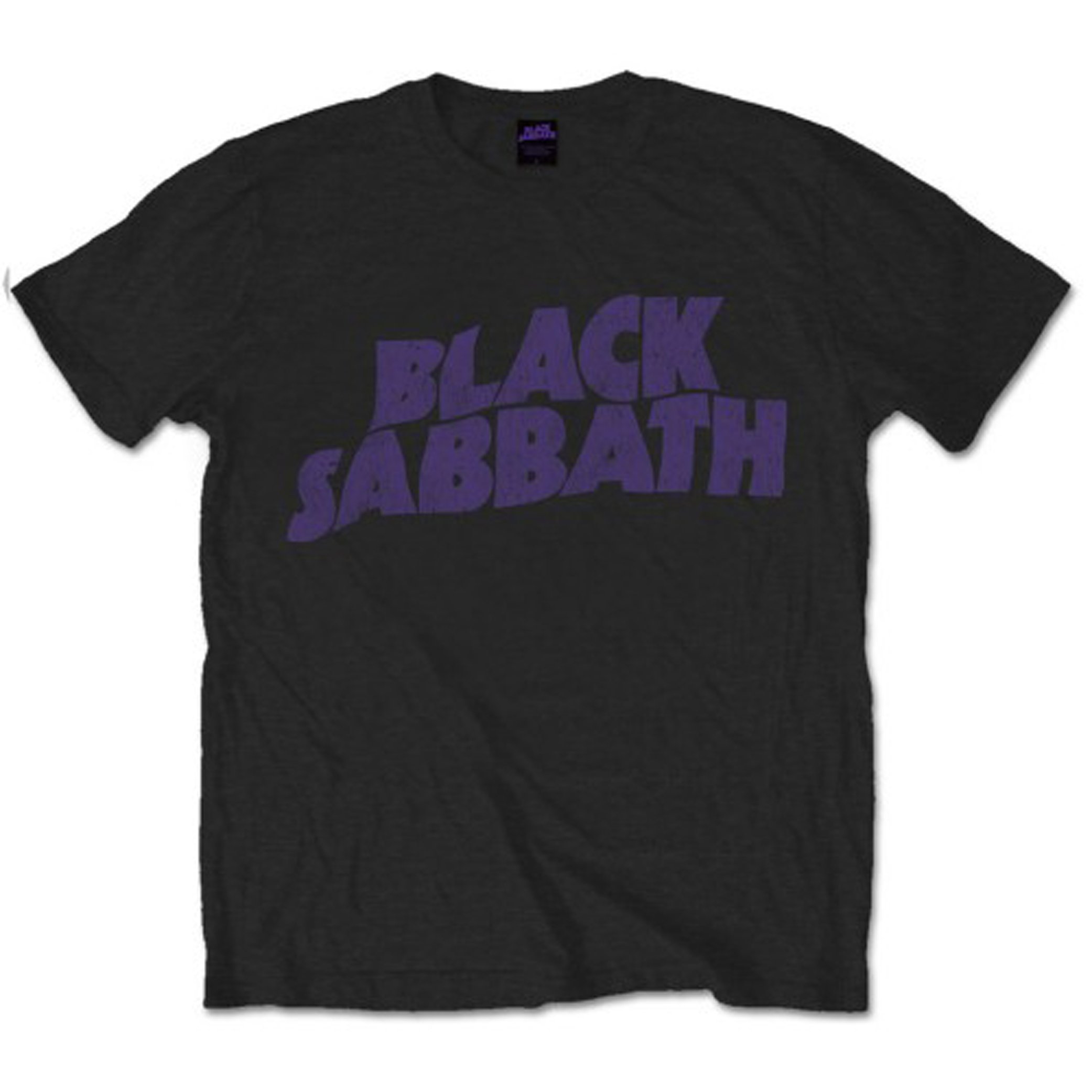 Rock Off Officially Licensed Products Men's Black Sabbath Wavy Logo Vintage Official Tee T-Shirt Unisex (Medium)