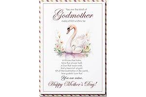 Mothers Day Card for Godmother, Godmother Card Mothers Day with Envelope and Seal