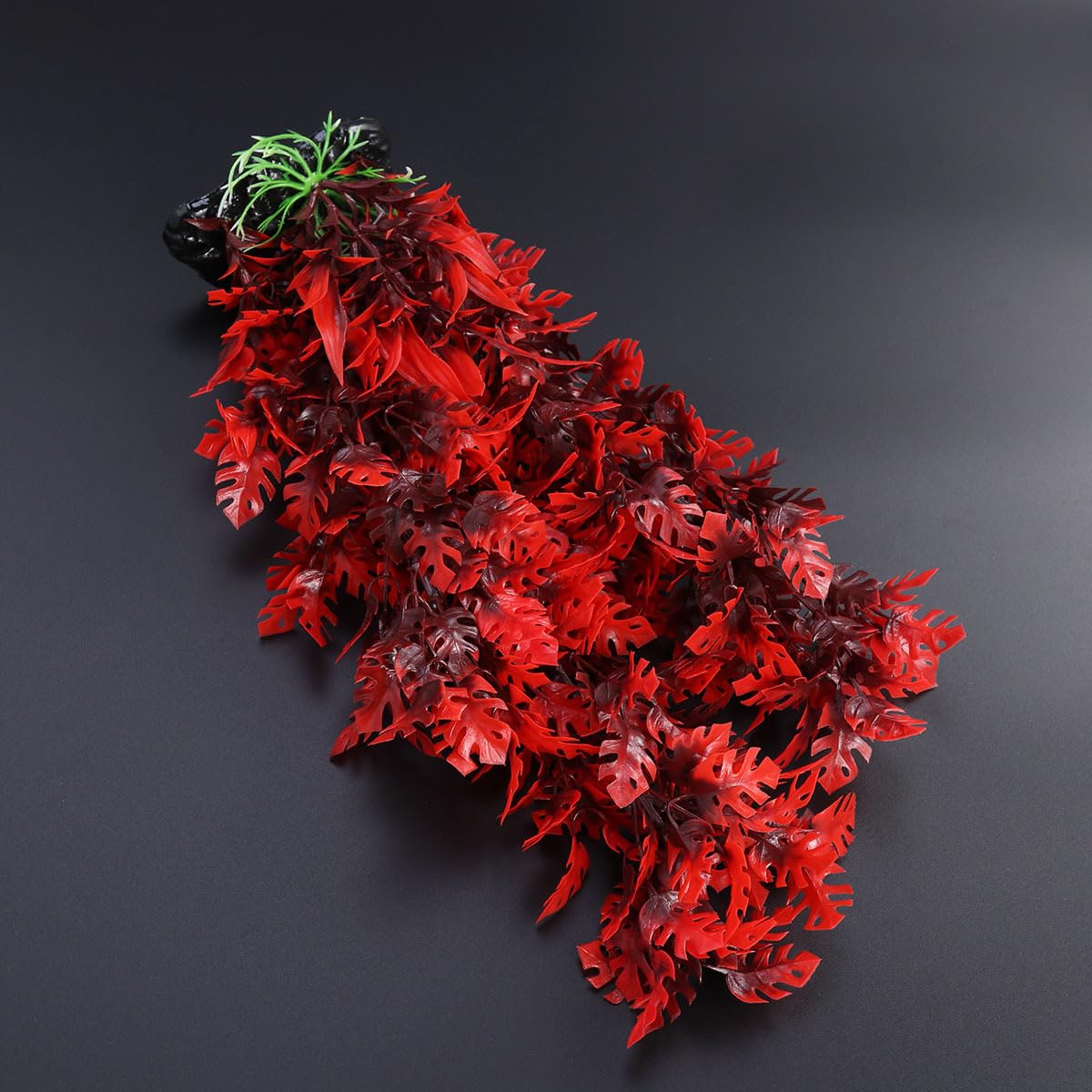 BESPORTBLE 40 cm Aquarium Pflanzen Künstlich: Rote Aquarium Pflanzen Plastik -Dekorationen Große Künstliche Wasser -Ornament