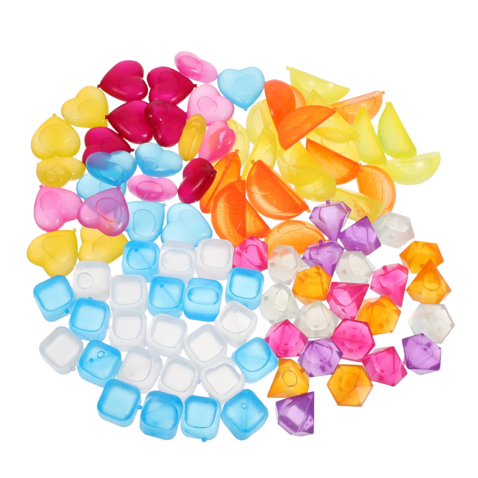 96 Glaçons Réutilisables en Plastique Transparent, Lot de 96 Pièces, Design Sûr pour Aliments et Boissons, pour Rafraîchir Boissons et Décoration de Table