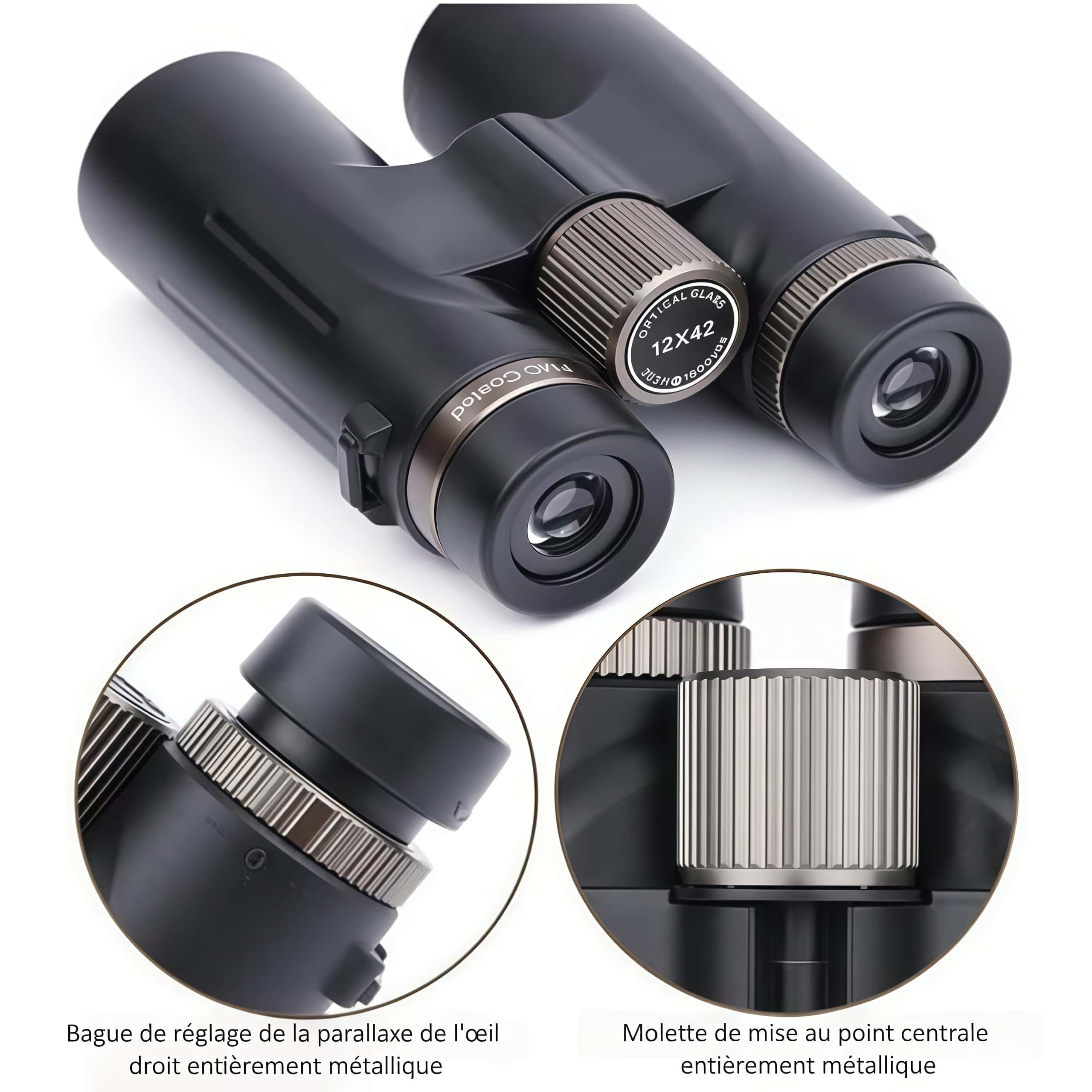Bosco Jumelles C9 Original Full FMC Treatment and IPX7 Water Resistant Body - Ideal for Observation and Exploration (Vert 12 x 42)