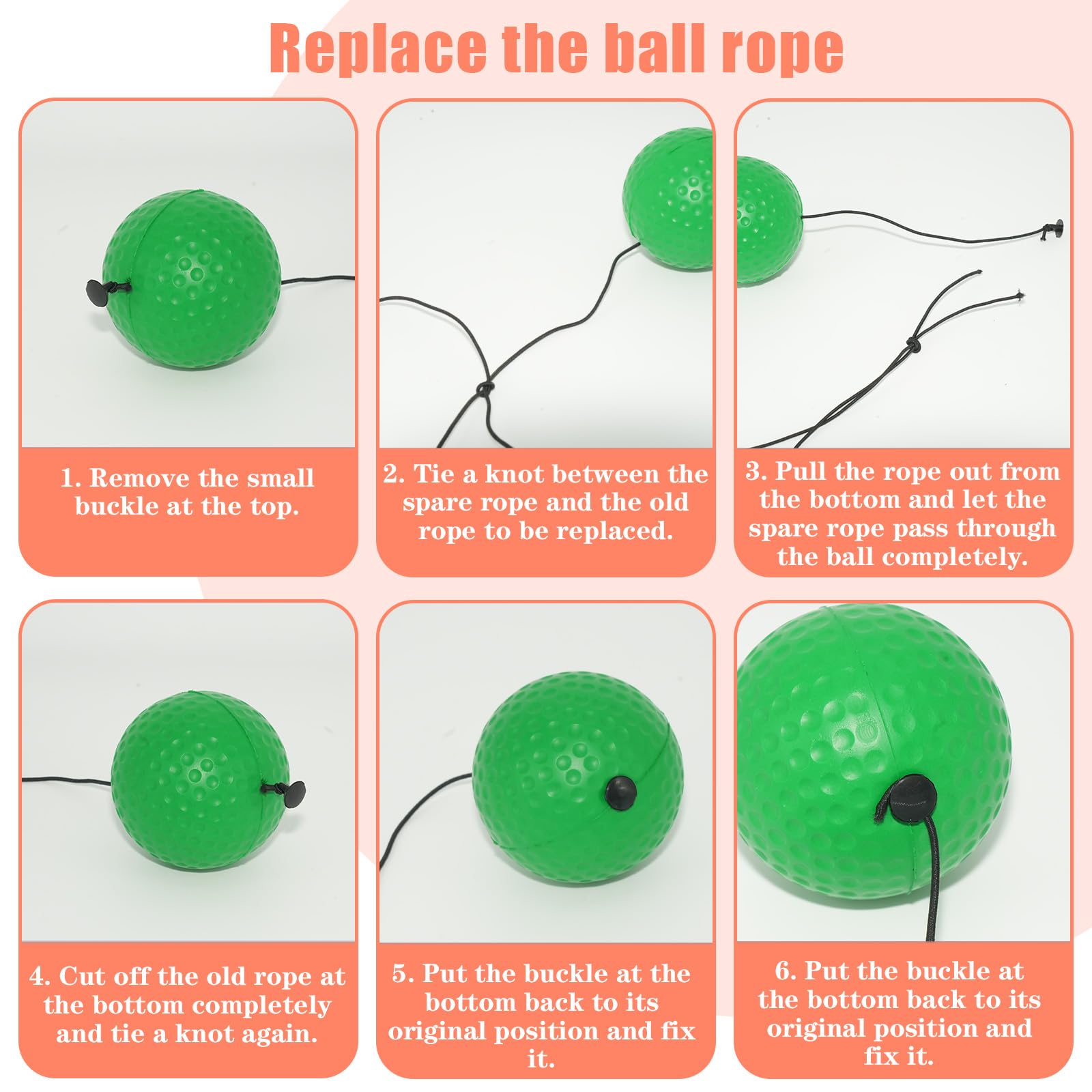 4 PCS Reflex Ball, Palla Boxe Riflessa Set, Pugilato Reaction Ball con Fascia, Allenamento Boxe Ball, Pallina con Elastico Regolabile, Training Riflessi Pugilato, Palla per velocità Pugno