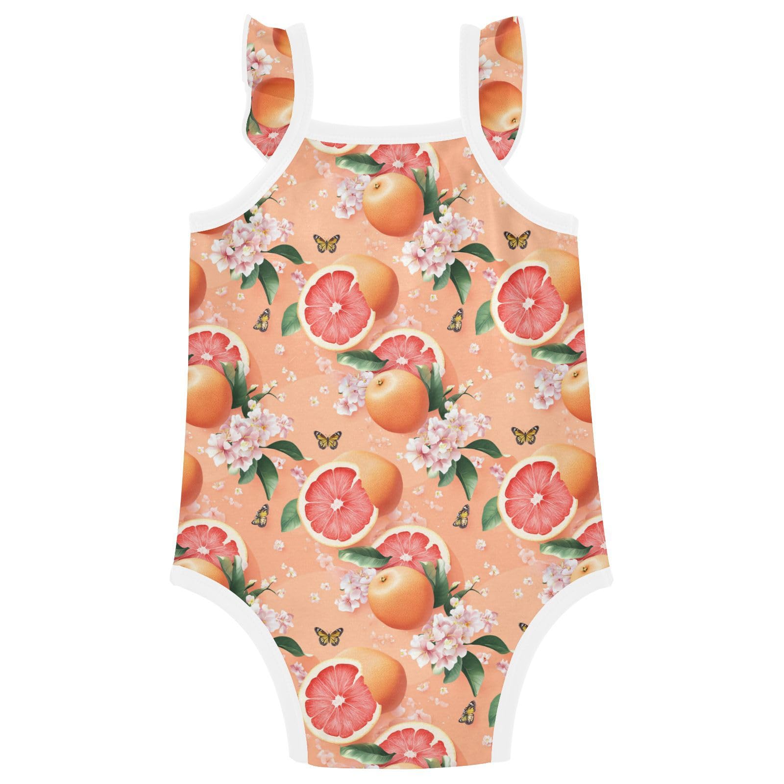 Baby Cotton Infant Bodyshirts Soft Comfort Toddler Sleeveless Clothes 6M Fresh Grapefruit Fruit
