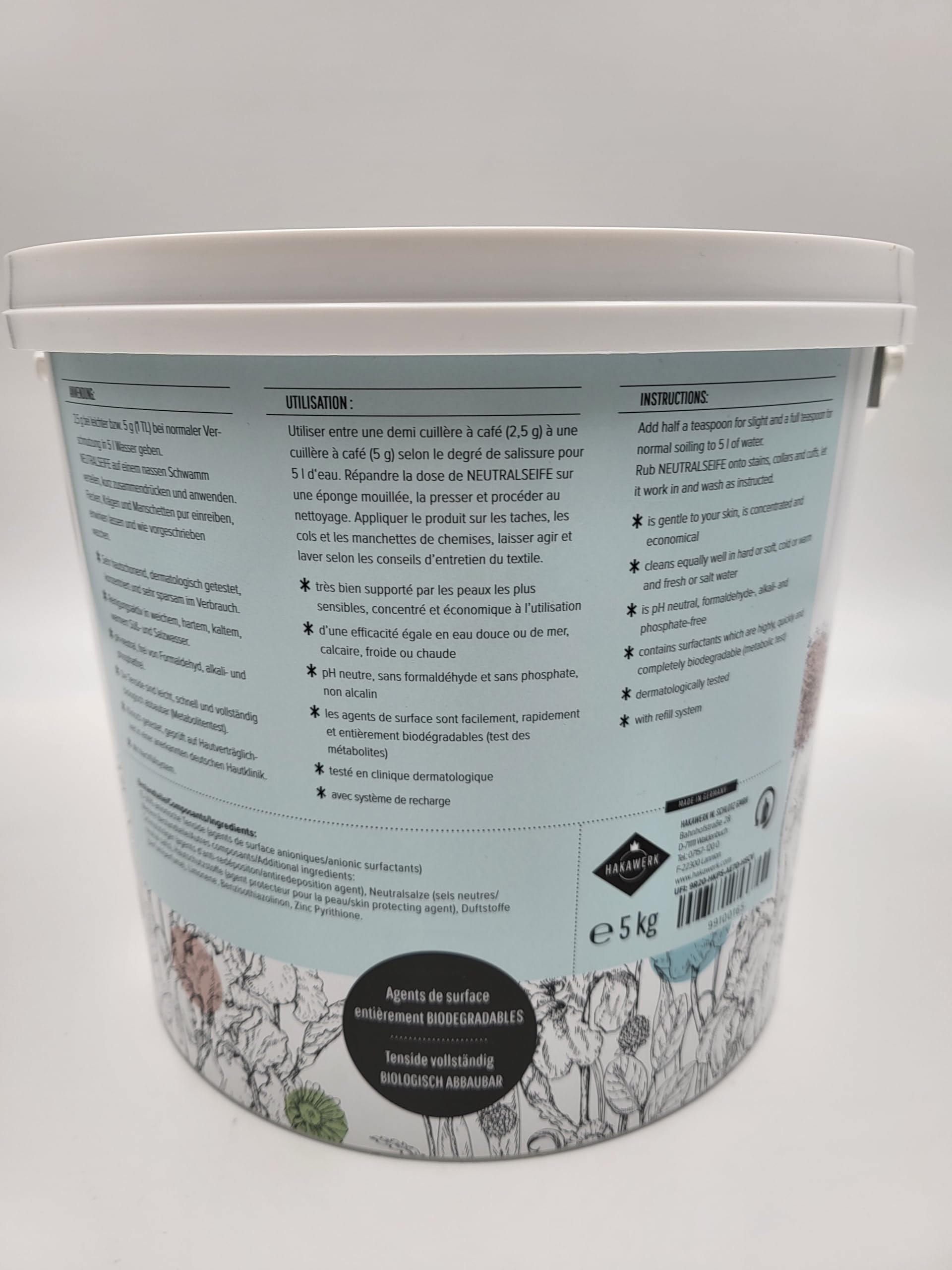 Neutralseife - Das Original, Allzweckreiniger, 5 kg Eimer mit Dosierpumpe und Spender, Start-Set