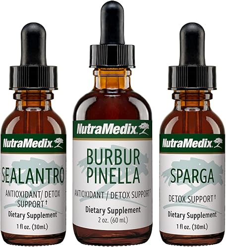 NutraMedix Paquete de soporte para desintoxicación  Sealantro (clorella, hoja de cilantro y algas rojas de agua fría del Pacífico), Sparga